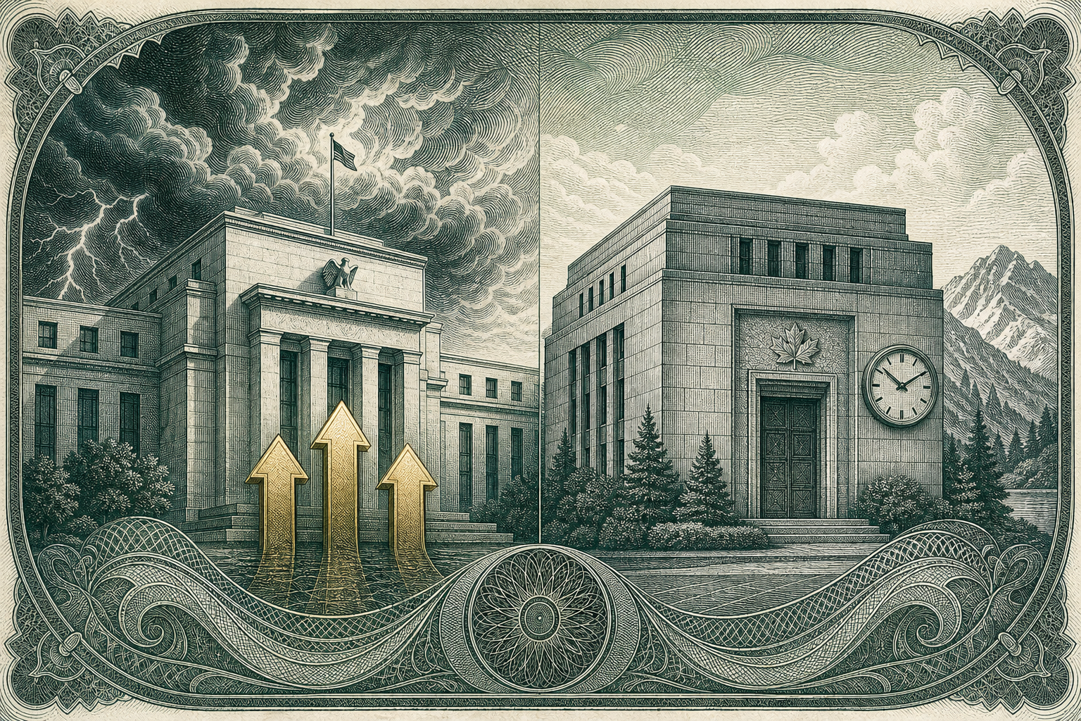 Diverging Monetary Policies: Fed Raises Rates While Bank of Canada Holds Steady